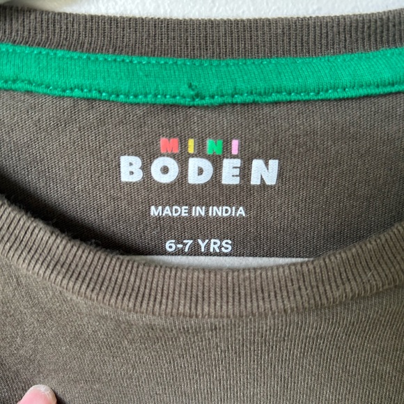 Mini Boden kids Dino layered super stitch long sleeve tee size 6/7 boys - Picture 7 of 8
